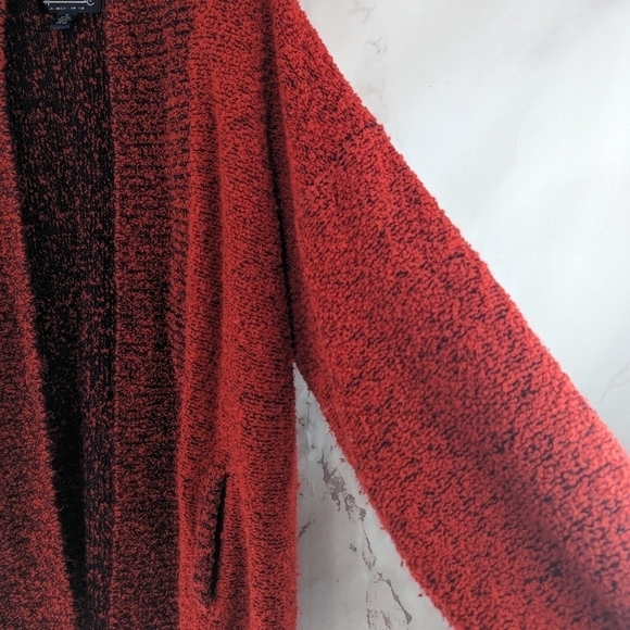Monto Par Le Chois Sweater Womens 1X Orange Long Cardigan Oversized Grandpa Vtg - Picture 10 of 10